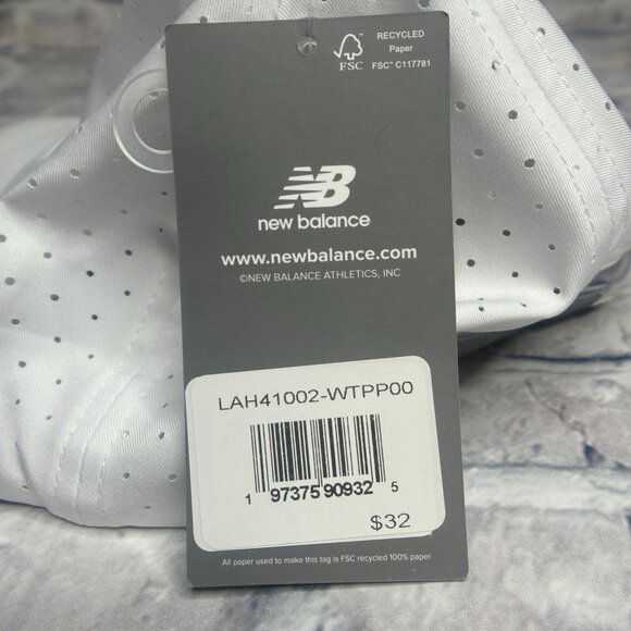 NWT New Balance Men's 6 Panel Pro Run Hat One Size (WHITE) (LAH41002) - Picture 16 of 16
